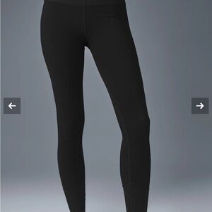 High Waisted Alosoft Lounge Leggings in Black size Small